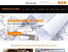 Tablet Screenshot of orangeelectric.com